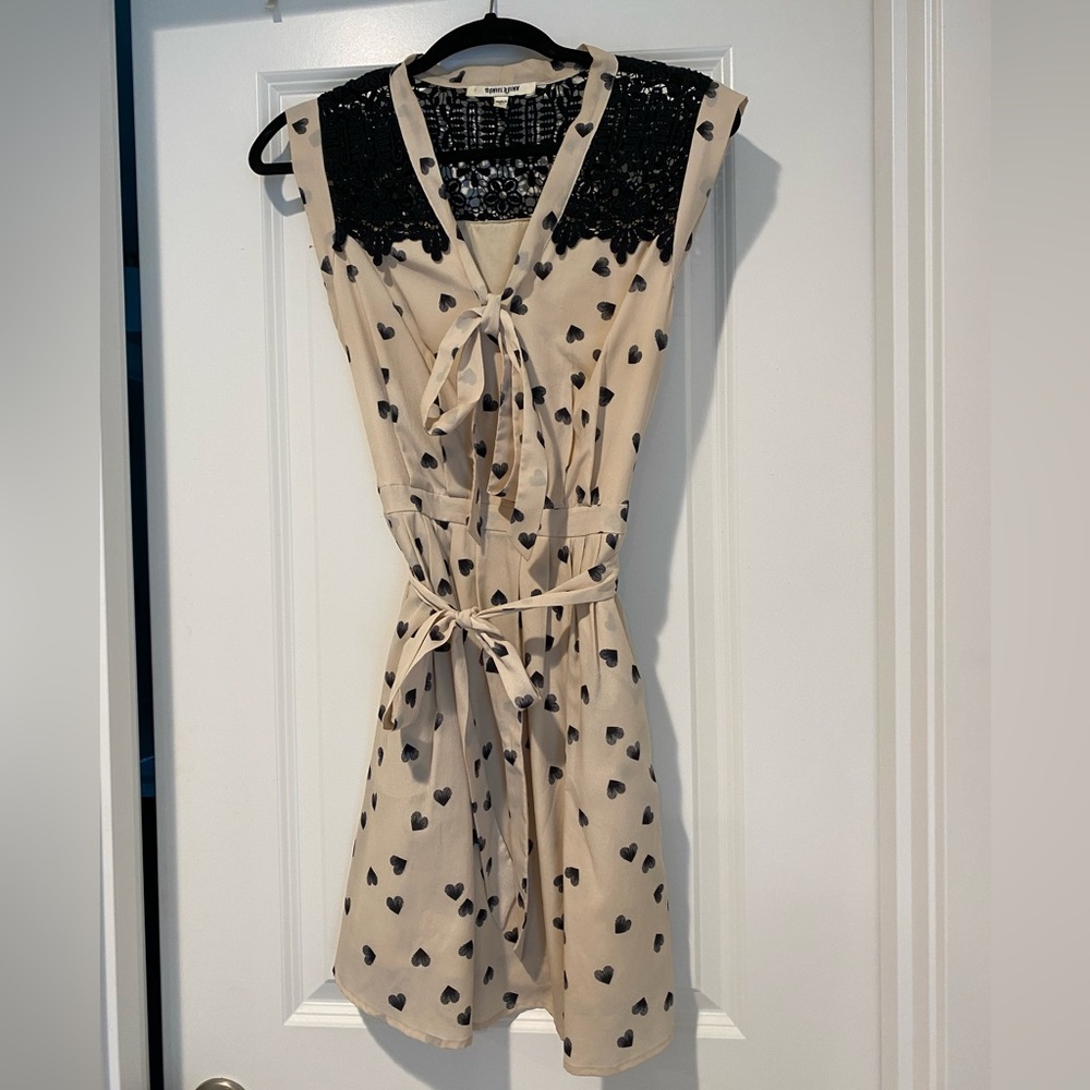 Cream and black dress, size small